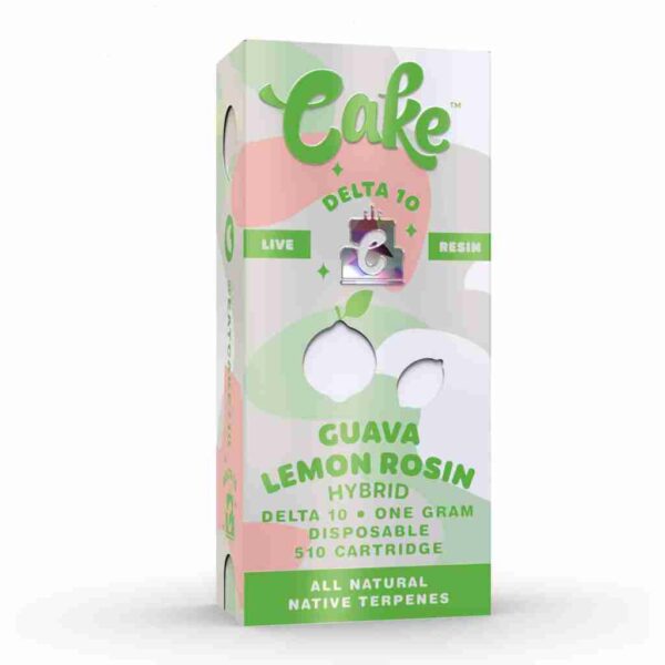 Cake Guava Lemon Rosin Live Resin Delta 10 Cartridge 1g