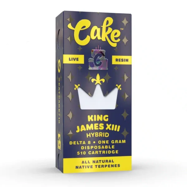 Cake King James Live Resin Delta 8 Cartridge 1g