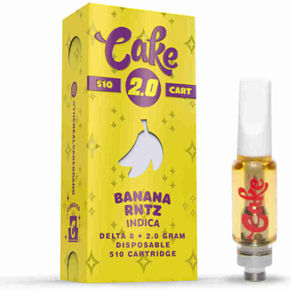 Cake Delta-8 510 Vape Cartridges 2g Banana Runtz